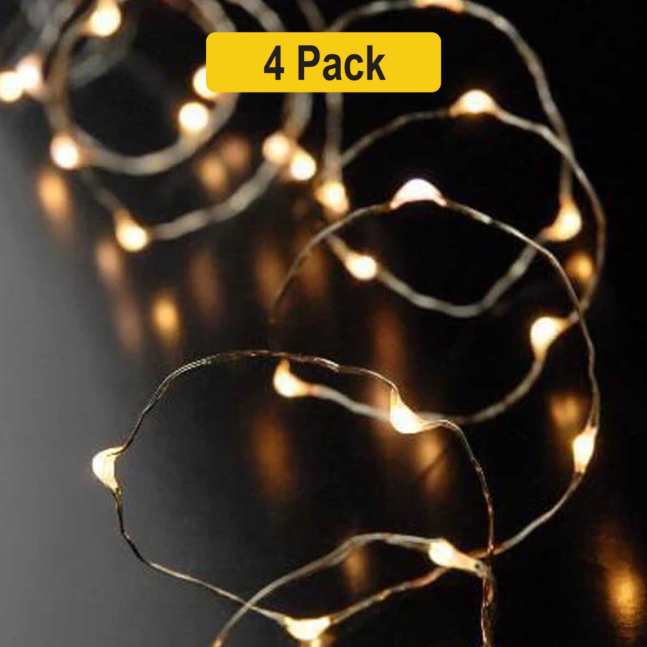 32ft 100 LED Silver Copper Fairy Lights — USB Powered, Bendable & Easy to Shape